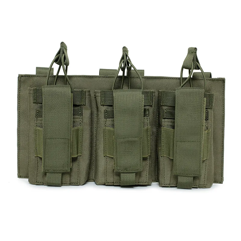 MOLLE Triple Magazine Pouch Portable Tactical Vest/Belt Mount Bag for Outdoor Airsoft Portable MOLLE Attachment Bags