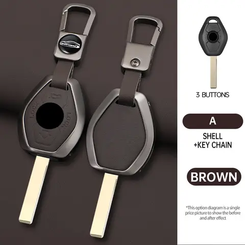 Car Key Case Cover Holder Chain For BMW 3 5 7 Series E38 E39 E46 E83 M5 325i X3 X5 Z3 Z4 Flip Key Protective Decorations