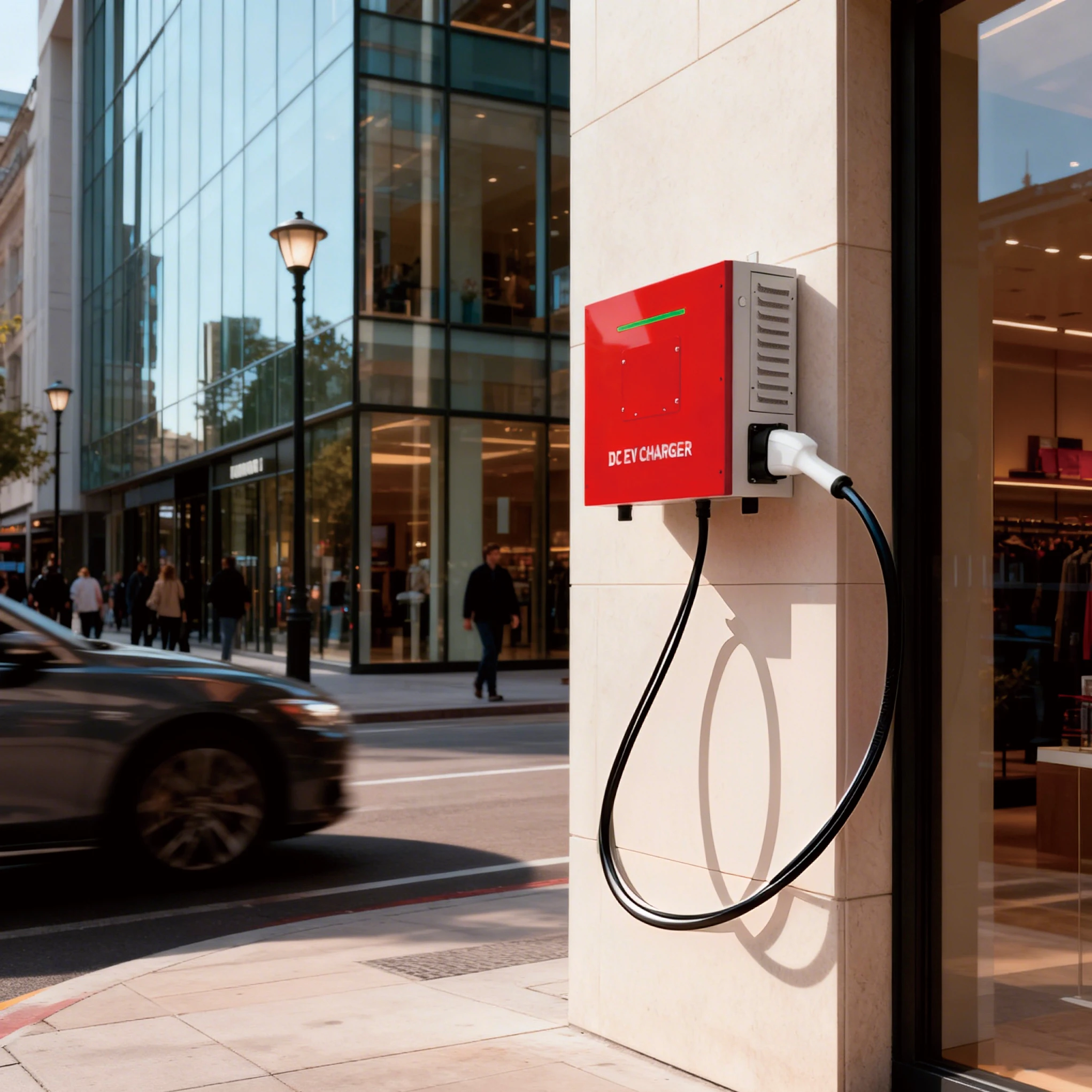 Sixpence Wall-Mounted 20-40KW New Electric Car Charger 3 Phase DC EV Charging Pile OCPP CCS/CHAdeMO/GBT Interfaces High