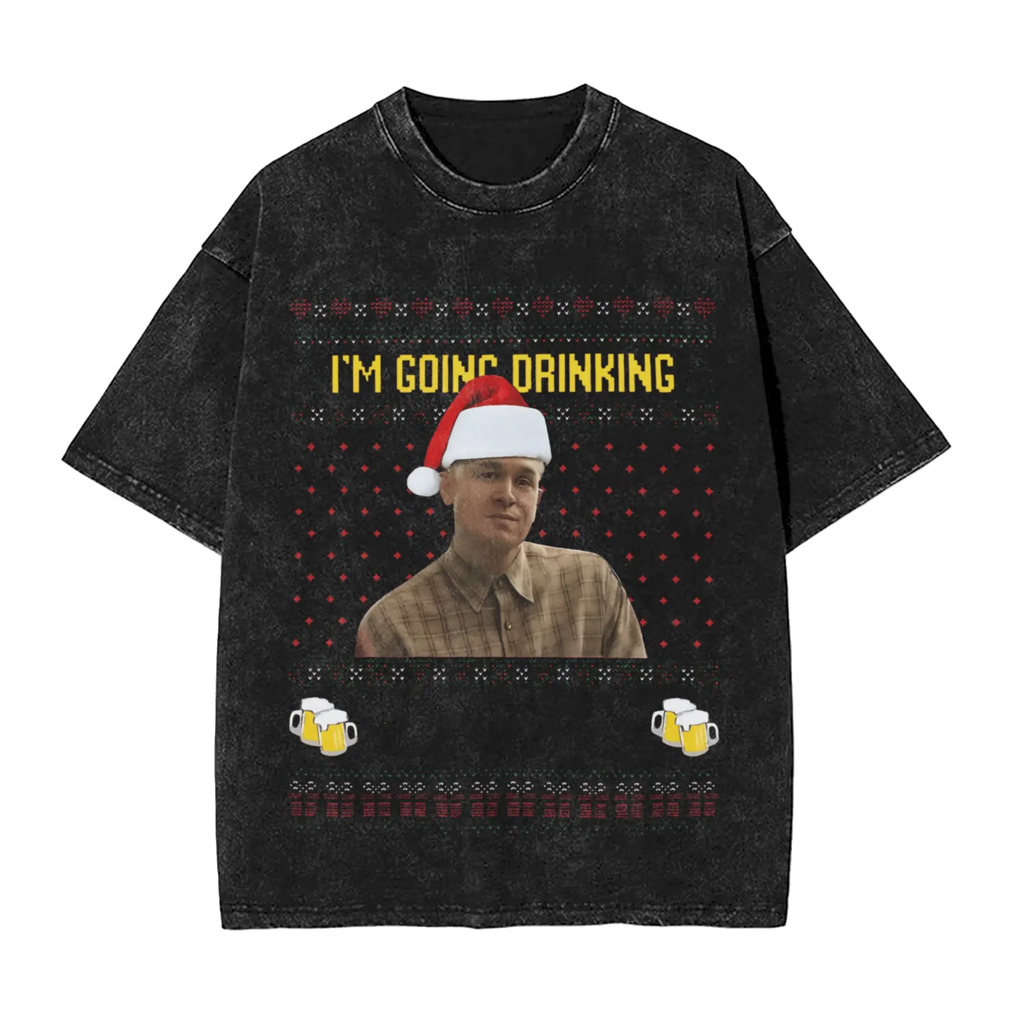 Men I'm Going Drinking Yes I Am Christmas T-Shirts Charlie Hunnam Ed Gein Tops Summer Y2K Casual Short-Sleeve T Shirt Hot Sale