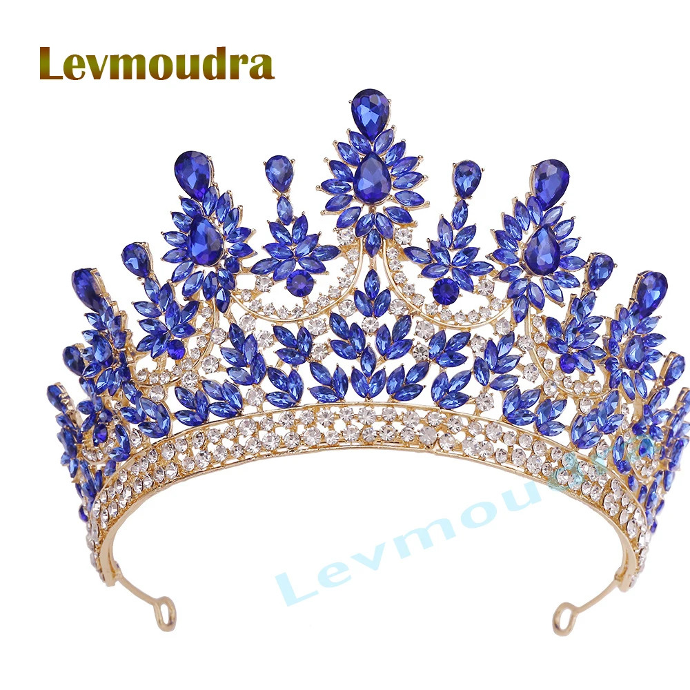 

Levmoudra Crowns for Women Princess Wedding Tiaras with Crystal Large Birthday Party Pageant Hair Accessories Gifts