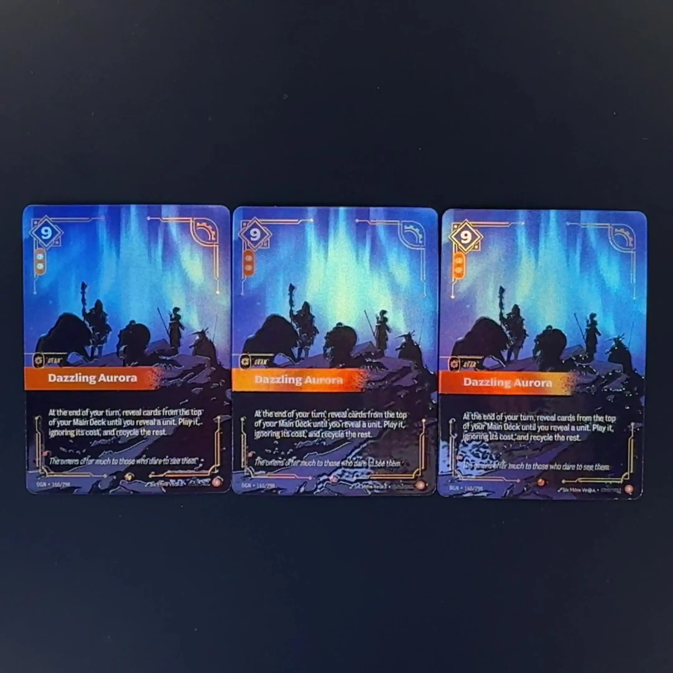 League of Legends Riftbound Dazzling-Aurora Card 3pcs