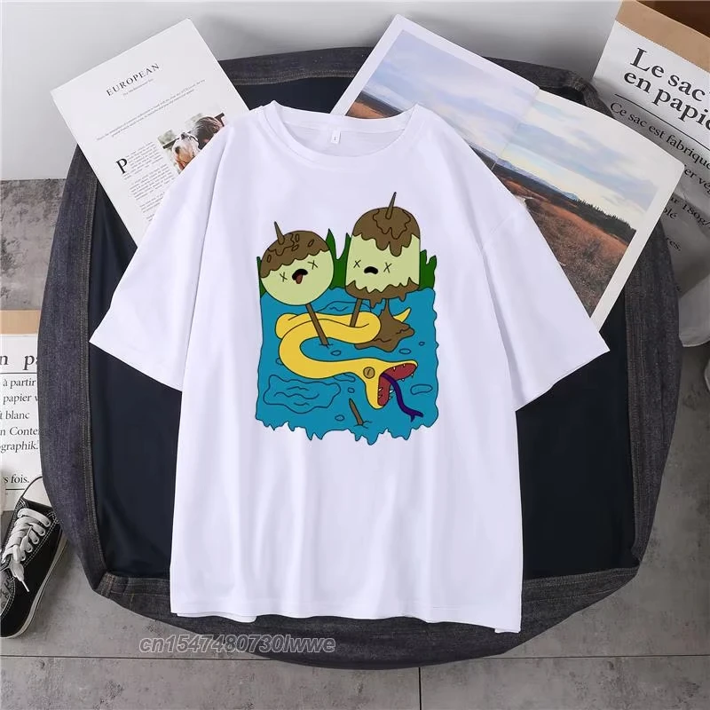 Vintage Kawaii Shirt Funny Cotton Tshirt Gift Tshirt Streetwear Tshirt Plus Size Men/Women T Shirt 90s Men Clothing  Top