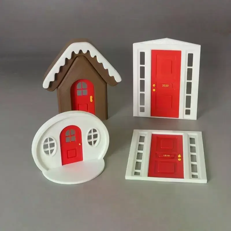 1Pcs Dollhouse Window Door Prop Mini Door Head Fence Courtyard Simulation Model Miniature Garden Scene DIY Furniture Decoration