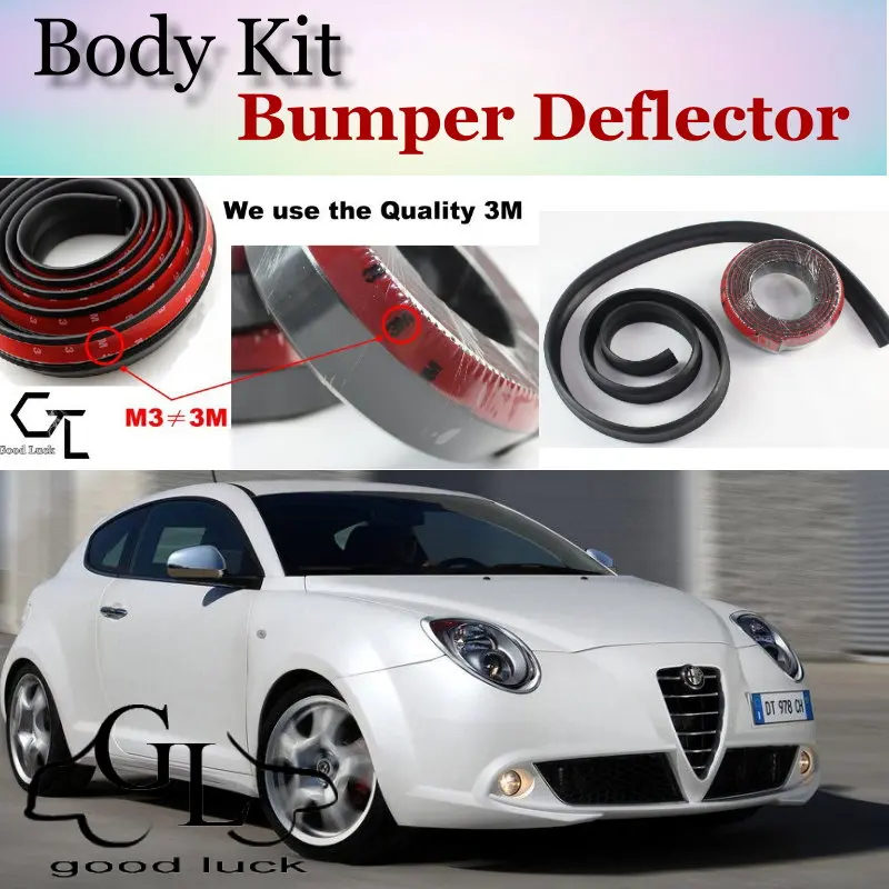 Bumper Lip Deflector Lips For Alfa Romeo MiTo AR Furiosa Front Spoiler Skirt For TOPGEAR Friends Car Tuning / Body Kit / Strip