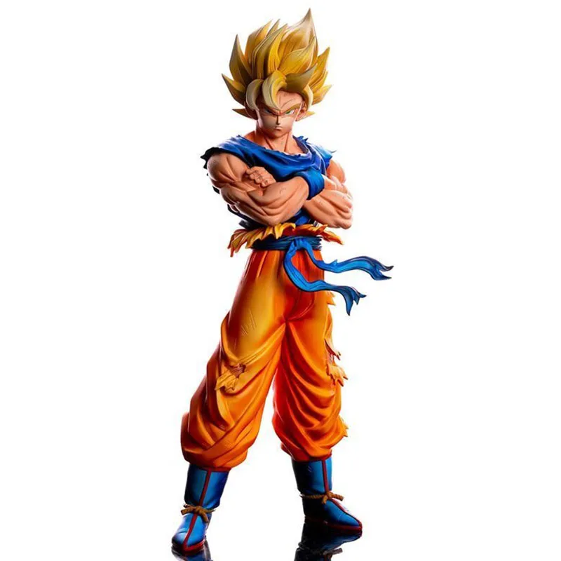 

JY Dragon Ball Z Son Goku GK Statue 32cm DBZ SSJ Action Figure Super Saiyan Figurine Toys Model Ornaments Anime Peripheral Gift