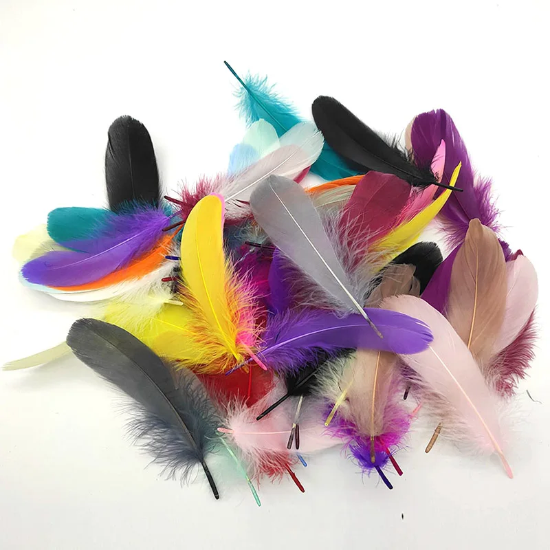 

100Pcs Colorful Feathers Craft Feathers Wedding Family Party Decorations Dream Catcher Supplies Natural Feathers