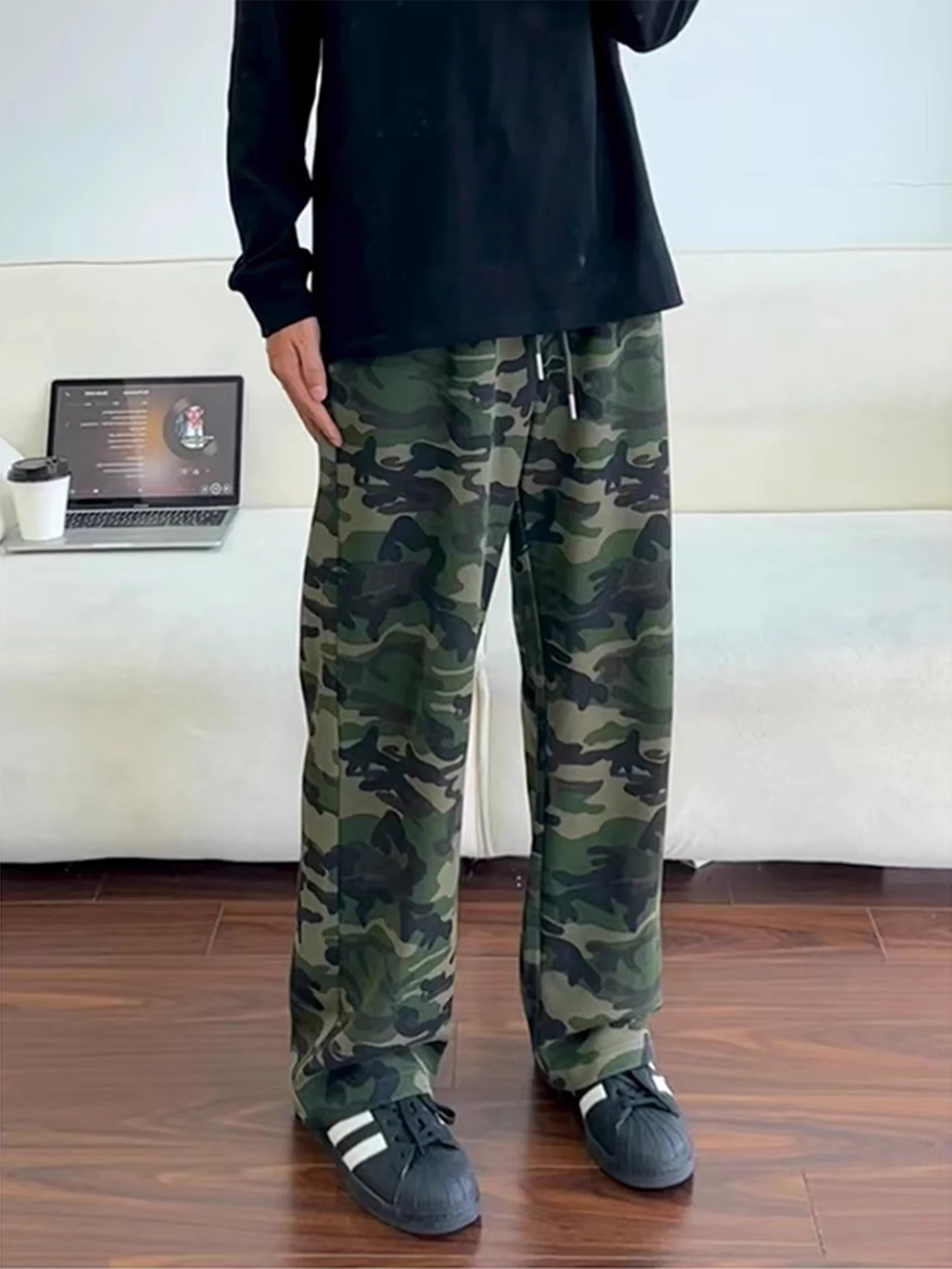 

Мужские камуфляжные брюки American High Street, плотные, прямого кроя, спортивные штаны Cleanfit, осенняя коллекция