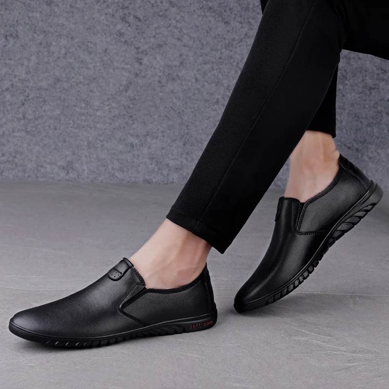 

Мужские лоферы с круглым носком, деловая повседневная модная банкетная классическая официальная обувь