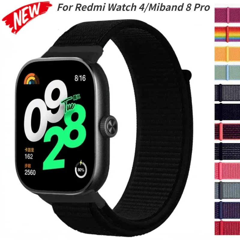 Xiaomi Redmi için naylon döngü kayışı izle 4 bant rahat nefes bileklik için Xiaomi Mi Band 8 Pro kemer kayışı aksesuarları