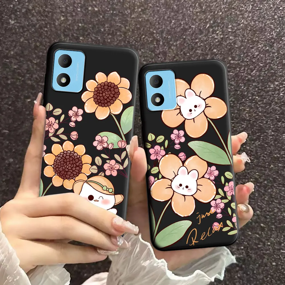 Funda de silicona para teléfono TCL 305 306, carcasa de TPU Natural de belleza Floral para TCL 305i 5164D, funda trasera de lujo