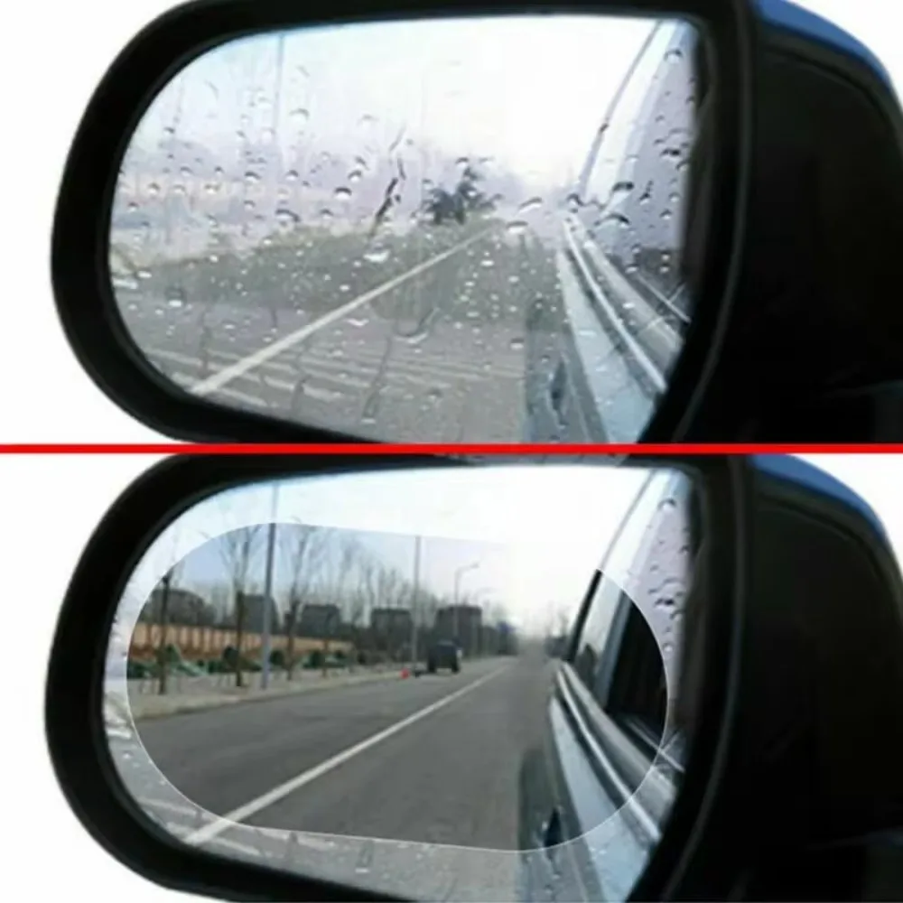 2/1pcs Universal Anti-Fog Anti-glare Rainproof Car Tuning Rearview Mirror Trim Film Cover Exterior Parts Car Glass Accessories view 3