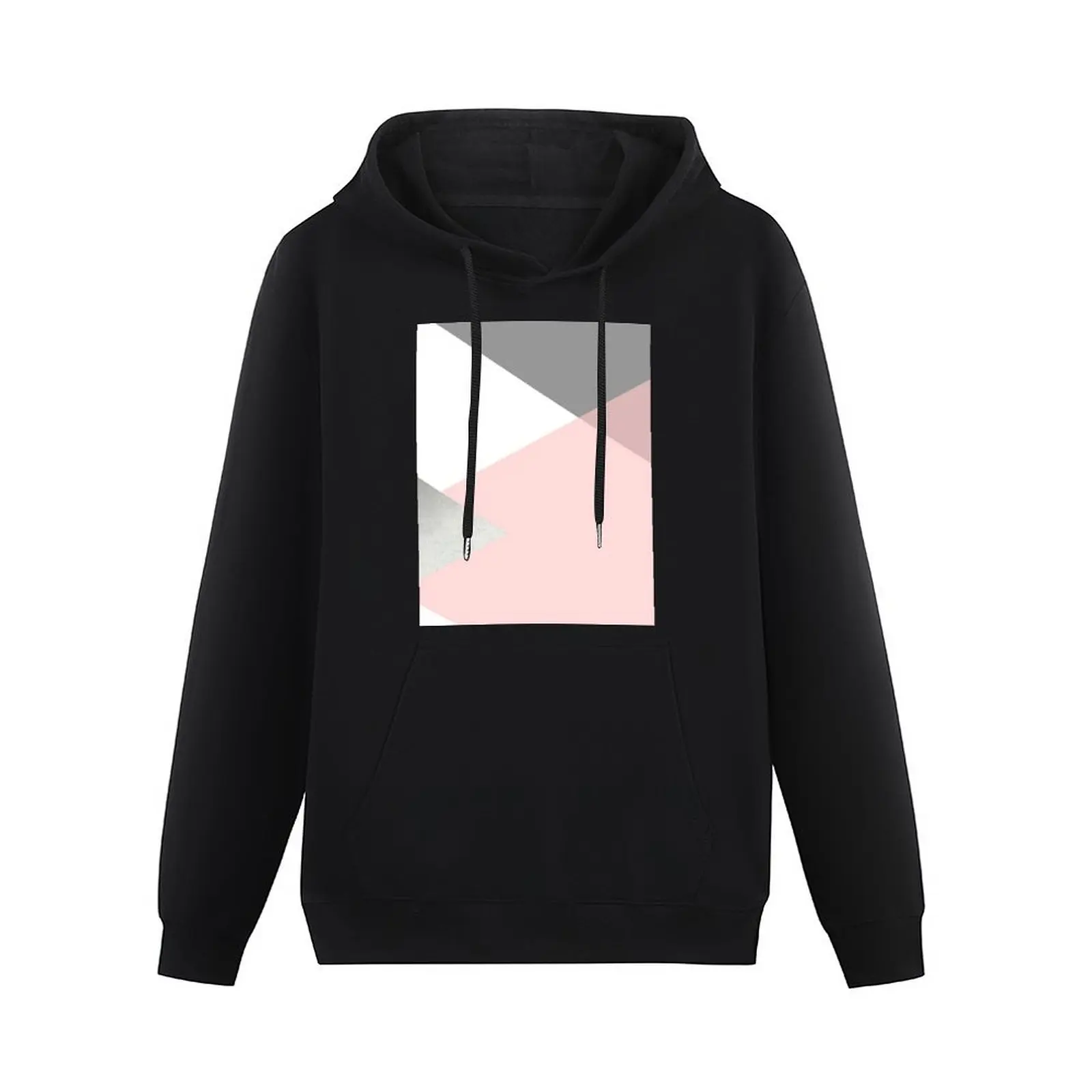 Geometrics - grey blush silver Pullover Hoodie autumn new products fashion men japanese hoodie