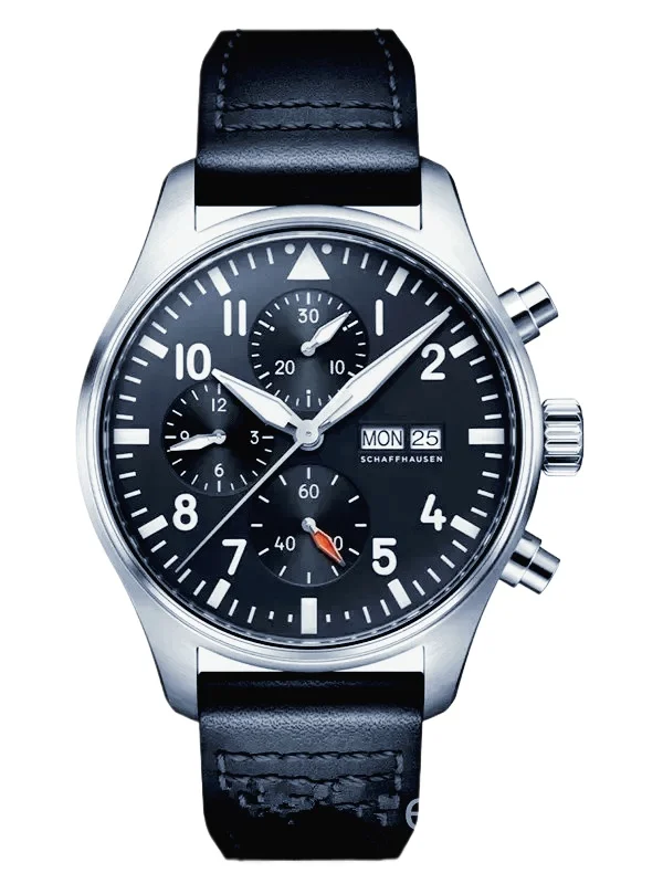 Мужские автоматические механические часы AAA43mm High End Big Pilot Le Petit Prince, новинка, с синим и коричневым кожаным ремешком, модные часы.