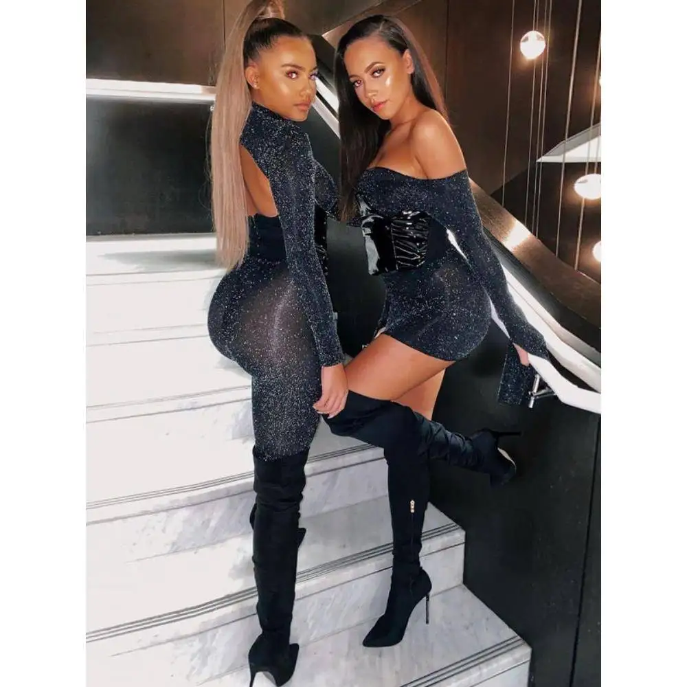 Longsved Highneed ter Jumpsuit Women's Long Sve Bal One-Piece Street Sle Low Waist ort Length Other Fabric