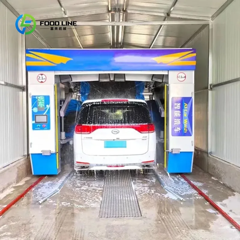 Commercial Car Wash Equipment Reciprocating Automatic Car Wash Machine with Drying System and Foam Spray Device