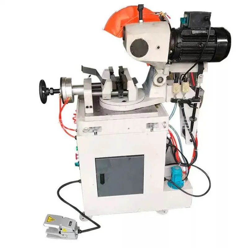 Pneumatic Semi Automatic Pipe Cutting Machine 315 Model Metal Circular Saw For Steel Tube Stainless Steel 45 Degree Miter Cut
