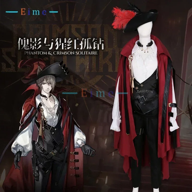 Eime Spel Arridders Phantom Crimson Solitaire Cosplay Kostuum Middeleeuwse Cowboy Pak Party Outfits Halloween Uniformen Op Maat Gemaakt