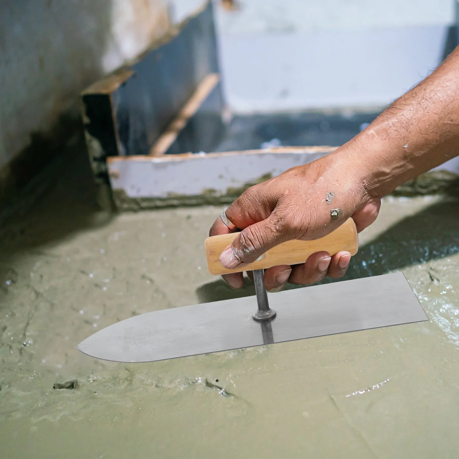 26 Inch Rust Resistant Stainless Steel Mud Knife Pointed Trowel Masonry Tool Drywall Cement Plaster Hand Construction Finishing