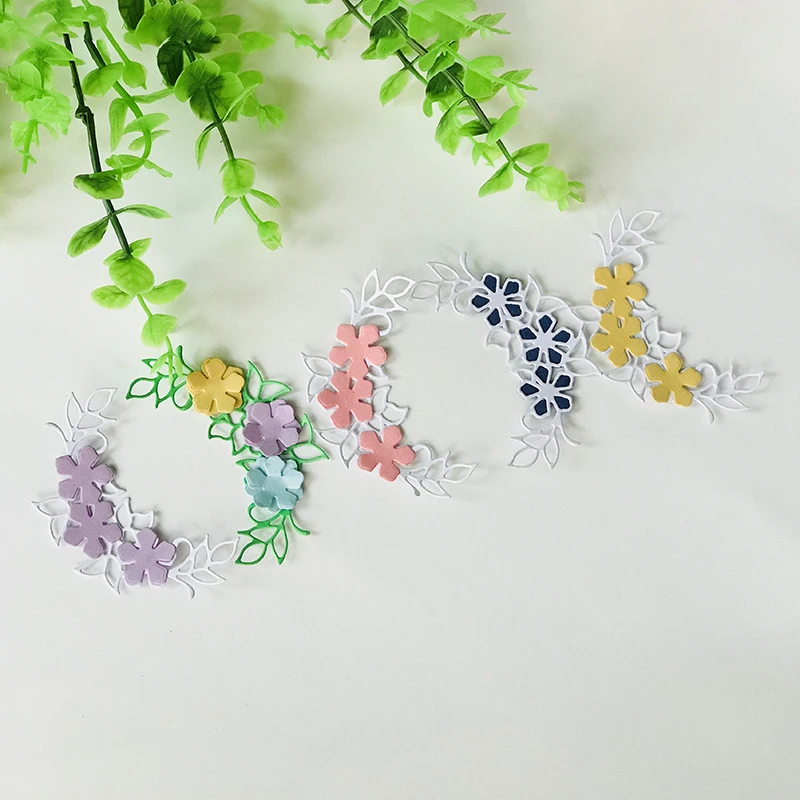 Flowers Leaves Dies Scrapbooking Metal Cutting Dies for DIY Paper Cards Making Photo Album Decorative Craft Dies Cut