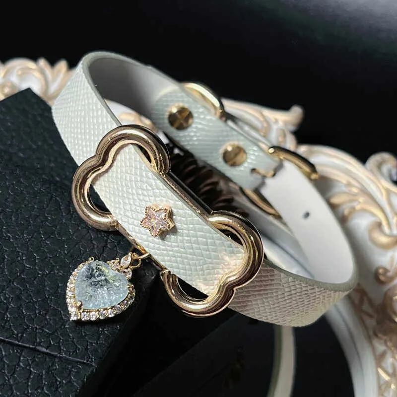 Kai Custom Choker Collar Handmade Niche Female M Snakeskin Puppy Two-dimensional Couple Leather