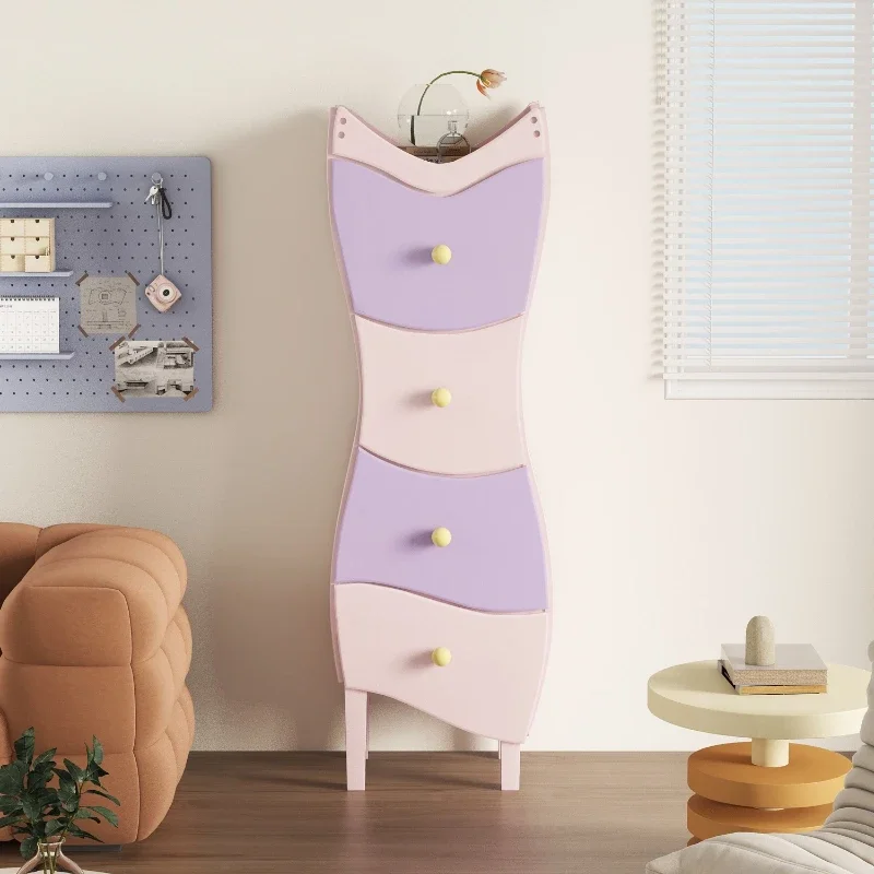 

Skirt chest cabinet, bedroom storage , cream wind corridor cabinet, living room, dopamine four chest cabinet, decorative cabinet
