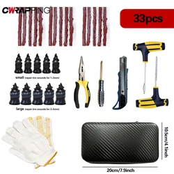 Car Tire Repair Tools Puncture Plug Kit Emergency Auto Tire Strips Glue Motorcycle Tyre Puncture Repair Tools for Car Accessorie