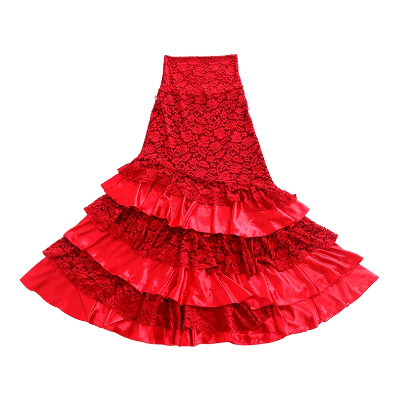 Spanish Flamenco Costume Performor Dress Women Girl Gyspy Ballroom Festival Performance Dance Wea DTT34