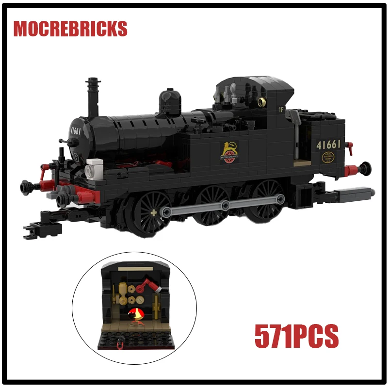 

MOC Mini Building Blocks City Locomotive Series Midland Railway Train Model DIY Bricks Children's Educational Toy Christmas Gift