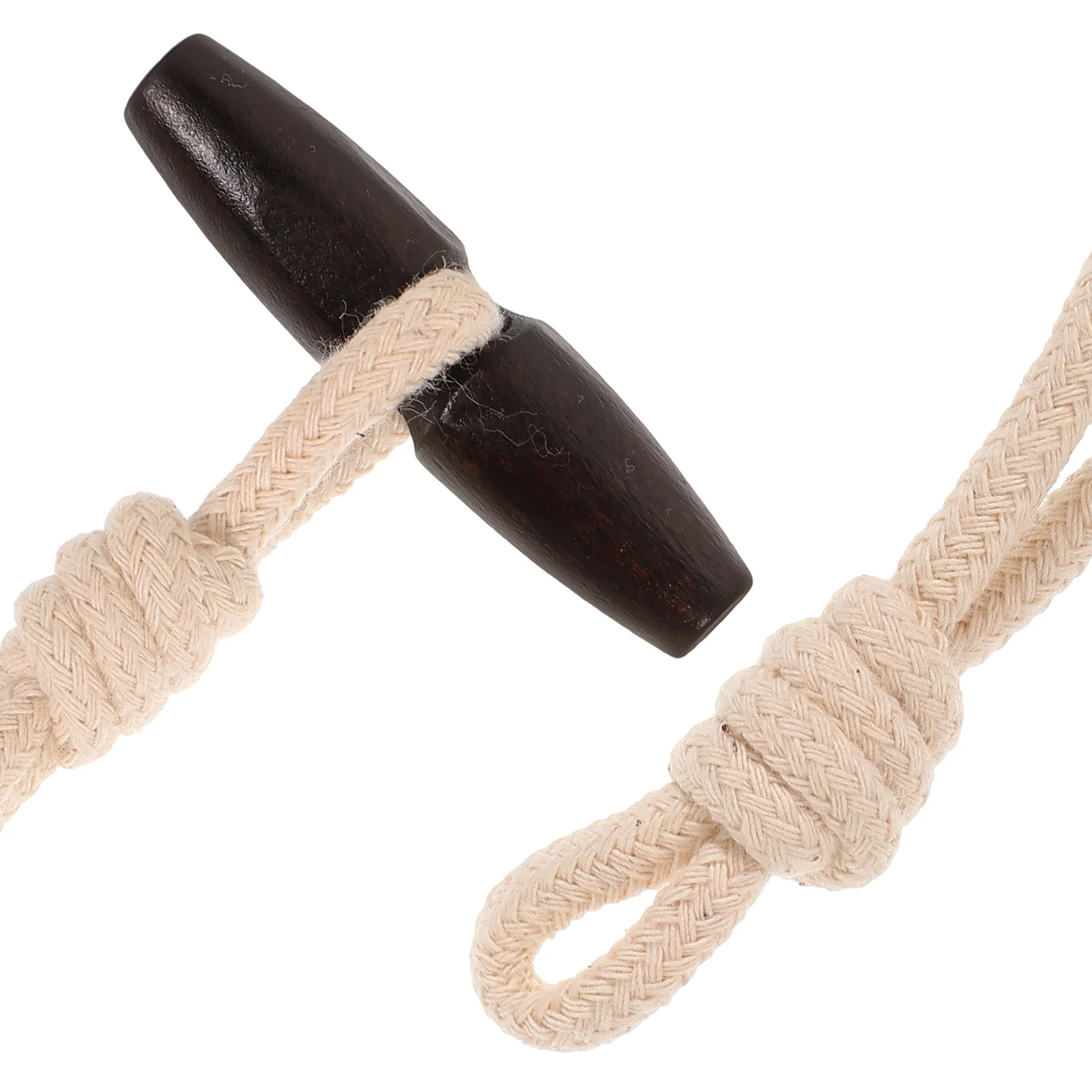 

10 Pairs Wooden Toggle Buttons Cotton Rope Wood Resin Sew-On Closure For Coat Dress Cardigan Diy Clothing Decor Fasteners