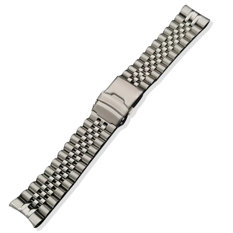 

22mm 316L Stainless Steel Silver Jubilee Curved End Watch Band Strap Fit for SKX PROSPEX Abalone