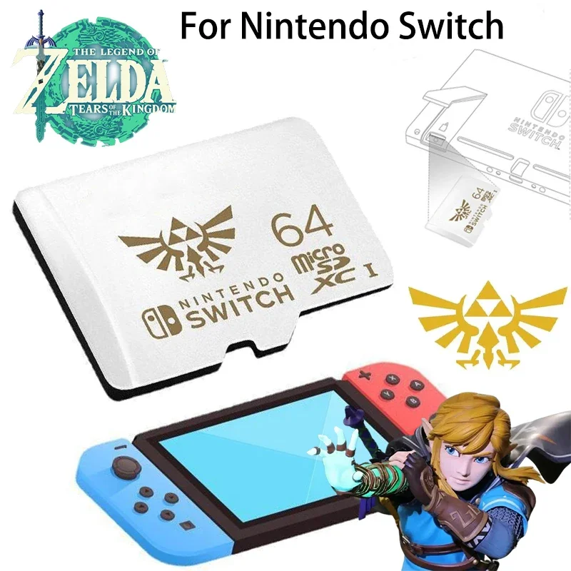 Tarjeta de memoria SD Zelda Tears of The Kingdom TF/SDCard 64GB 128GB 256GB para Nintendo Switch OLED Lite accesorios para consolas de juegos