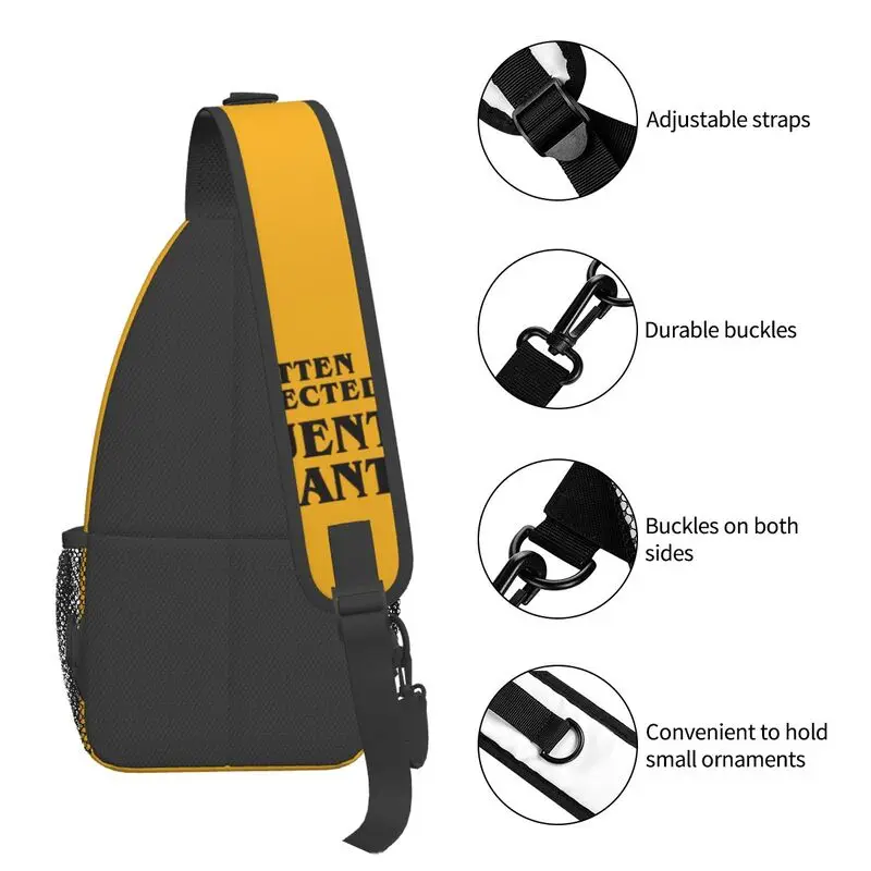 Vintage Film Quentin Tarantino Schulter taschen für Männer Pulp Fiction töten Rechnung Schulter Cross body Brust Rucksack Reise Wandern Tages rucksack