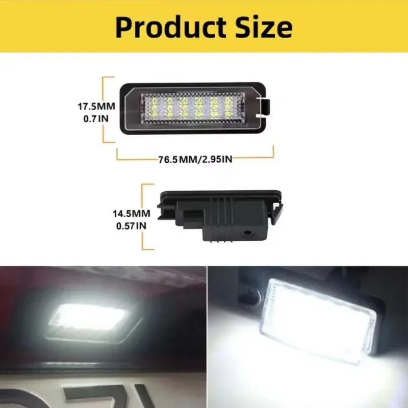 لوحة ترخيص LED ضوء التعريفي ضوء الزخرفية لبورشه 987 981 بوكستر كايين كايمان 997 911 كاريرا ماكان 95B سيارة Led #2