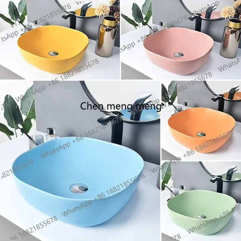 NQ52 Great discounts Hotel washbasin, countertop basin, single basin, ceramic art basin, outdoor washbasin, household washbasin,