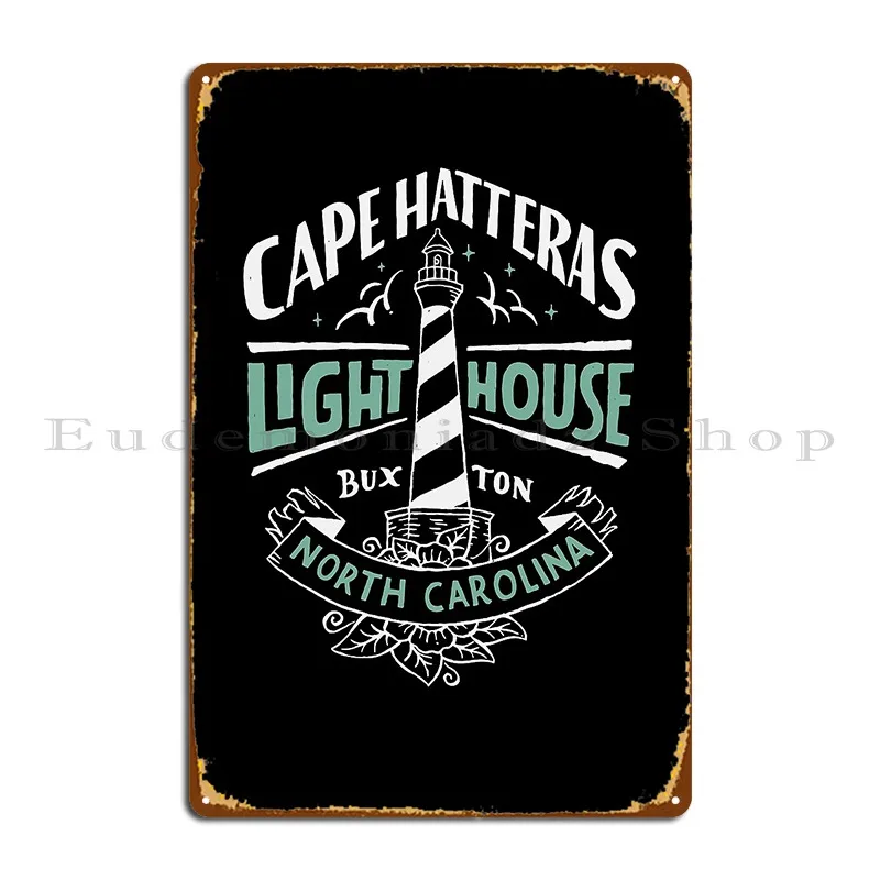 cape hatteras lighthouse outer banks nc obx Metal Sign Create Party Plates Designing printed Club Tin Sign Poster