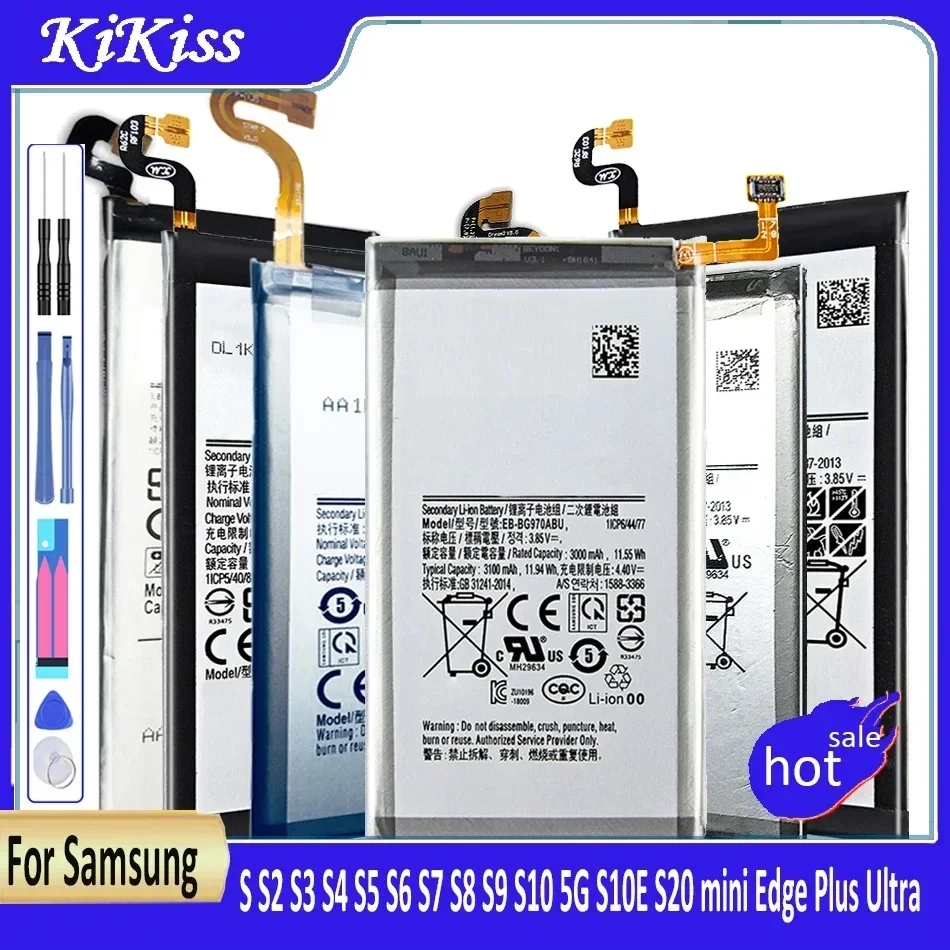 Battery For Samsung Galaxy S S2 S3 S4 S5 S6 S7 S8 S9 S10 5G S10E S20 mini Edge Plus Ultra SM G930F i9300 i9305 G950F G925S i9070