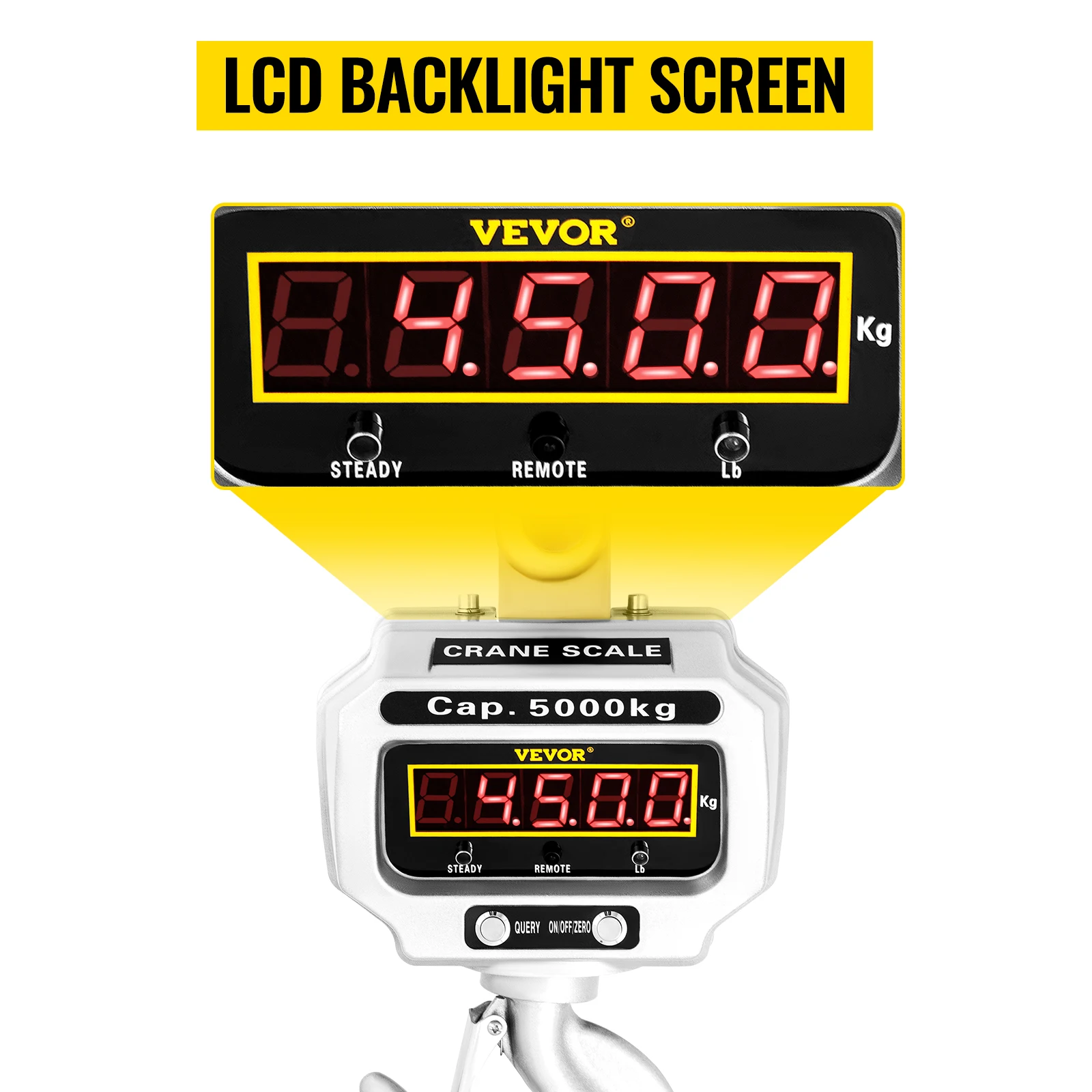 VEOVR 1T 3T 5T Digital Crane Scales With Remote Control Mini Bascula Balance Precision Gadgets Tools for Industrial Hanging Hook