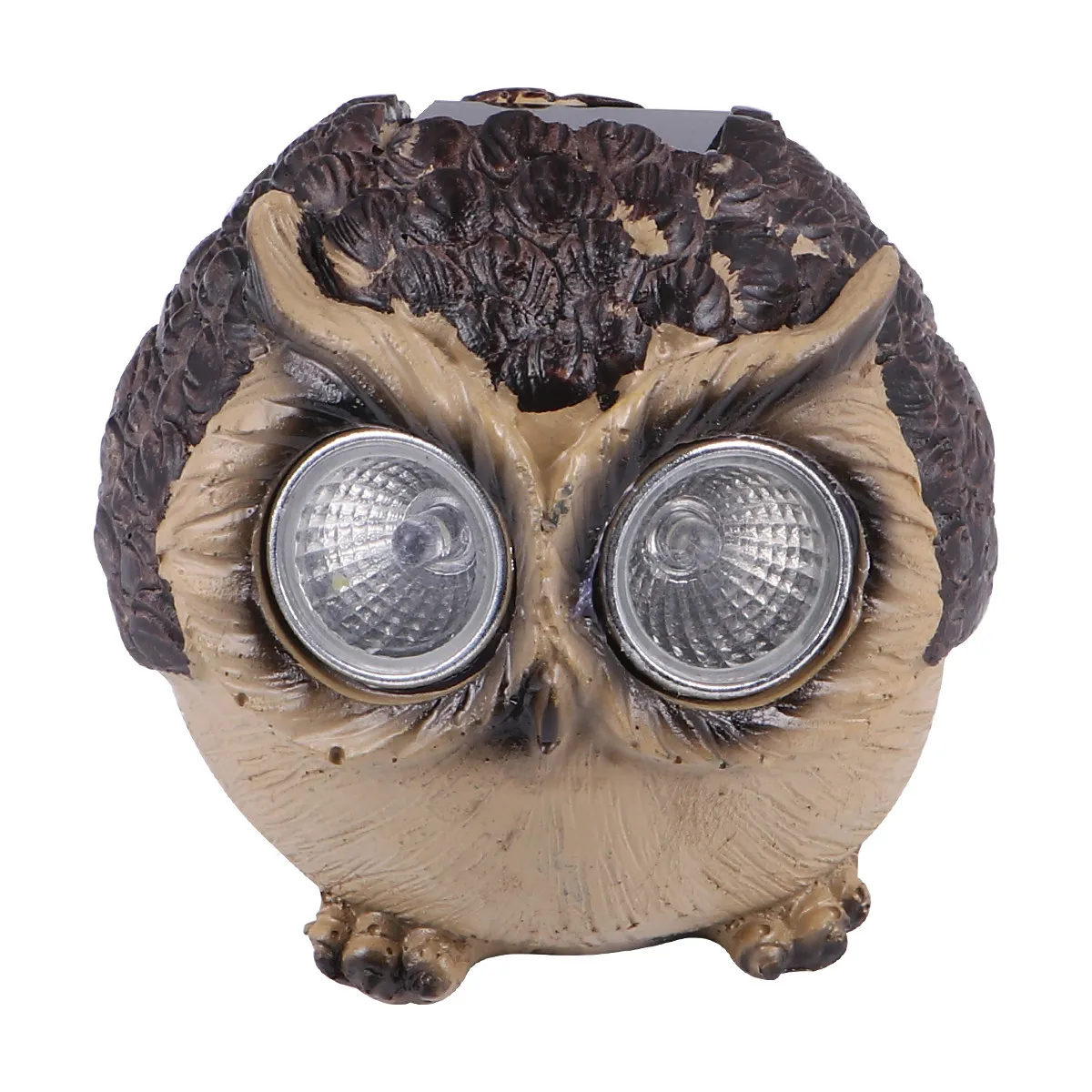 

Садовый светильник-фигурка совы, милый уличный ночник, зимние украшения, ночная лампа в виде животного, коричневый, для кормления