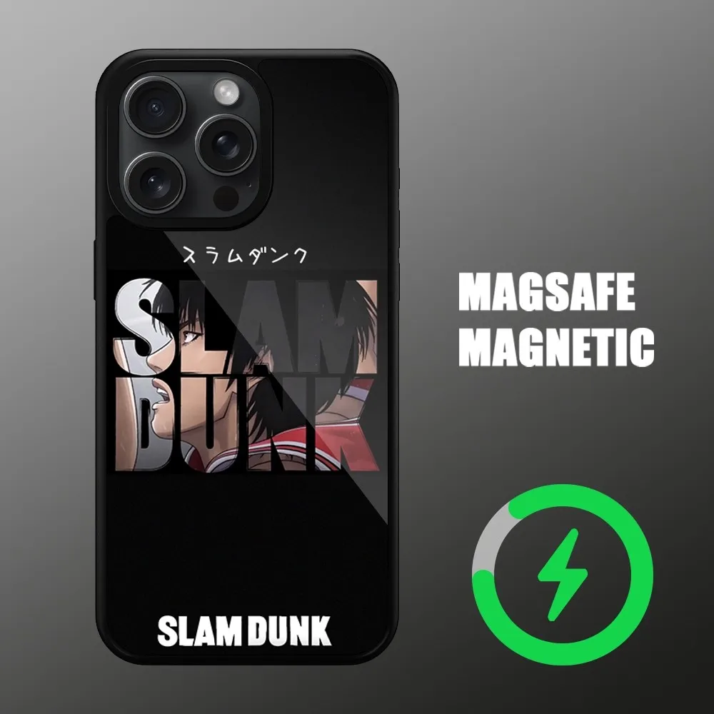 THE FIRST SLAM DUNK Phone Case For iPhone Magsafe Magnetic Wireless 11 12 13 14 15 Pro Max Plus Charging Cover