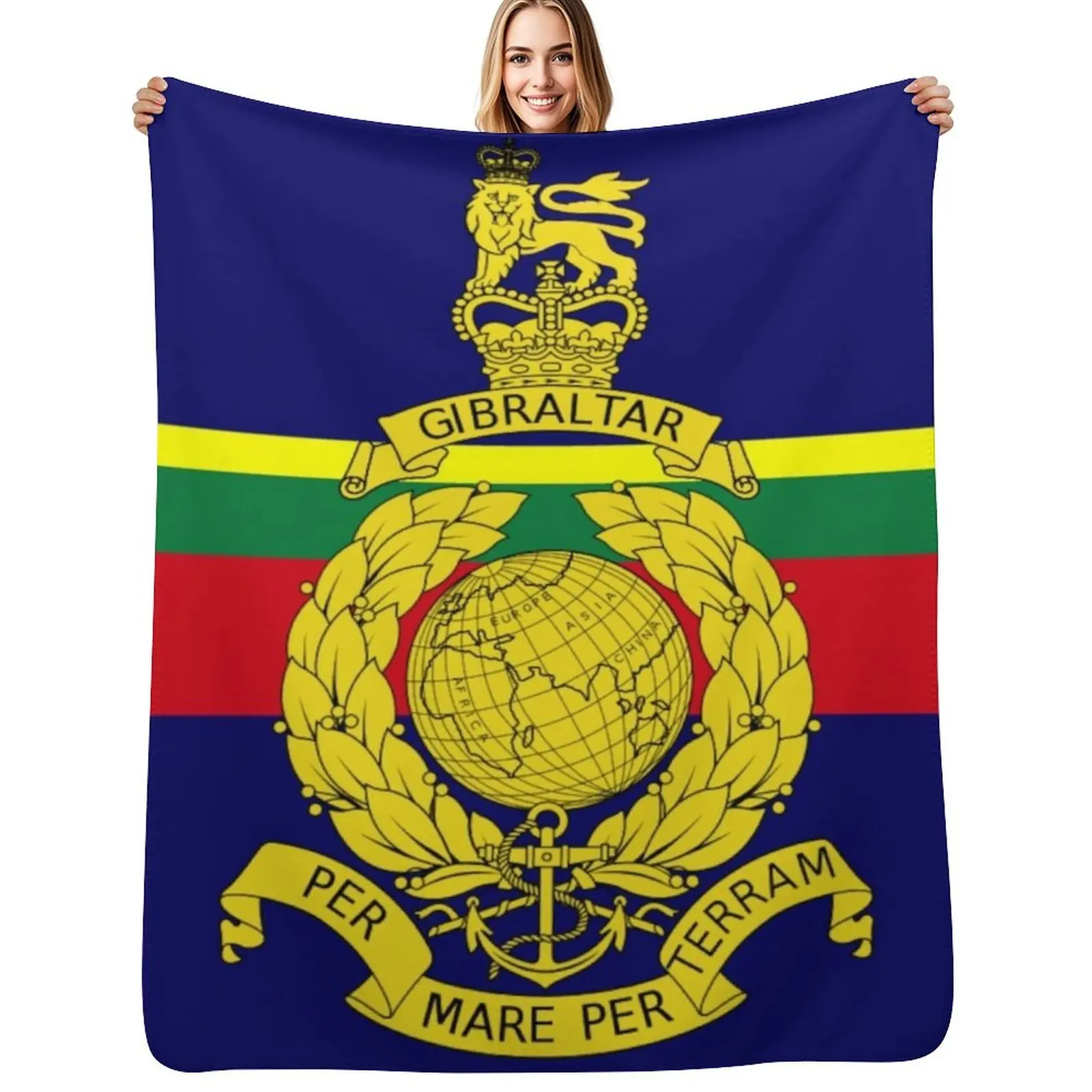 Flag of the Corps of Royal Marines Throw Blanket Stylish Couch Blanket for Home Living Room