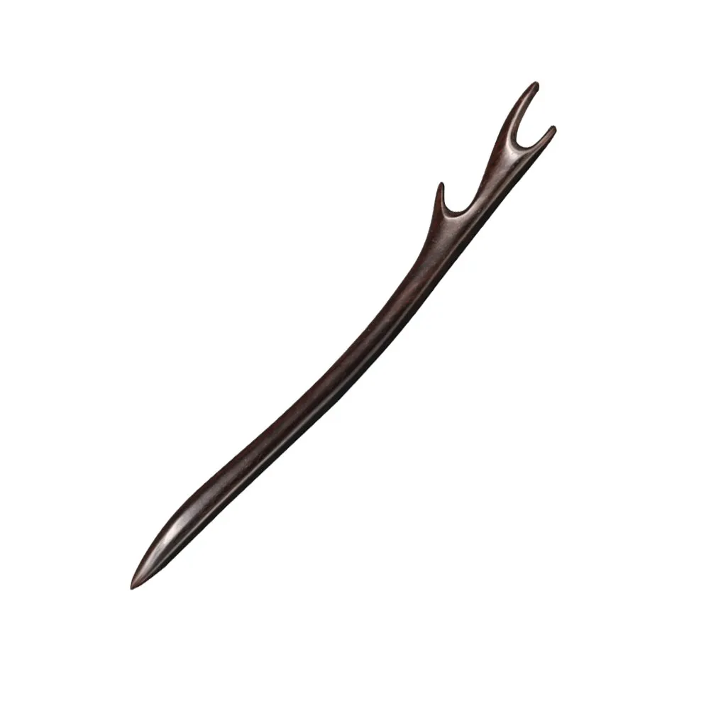 

Black Ebony Wood Hair Stick Smooth Rounded Hairpin for Women Vintage Hair Chopstick Retro Women Hairpin Hairsitck