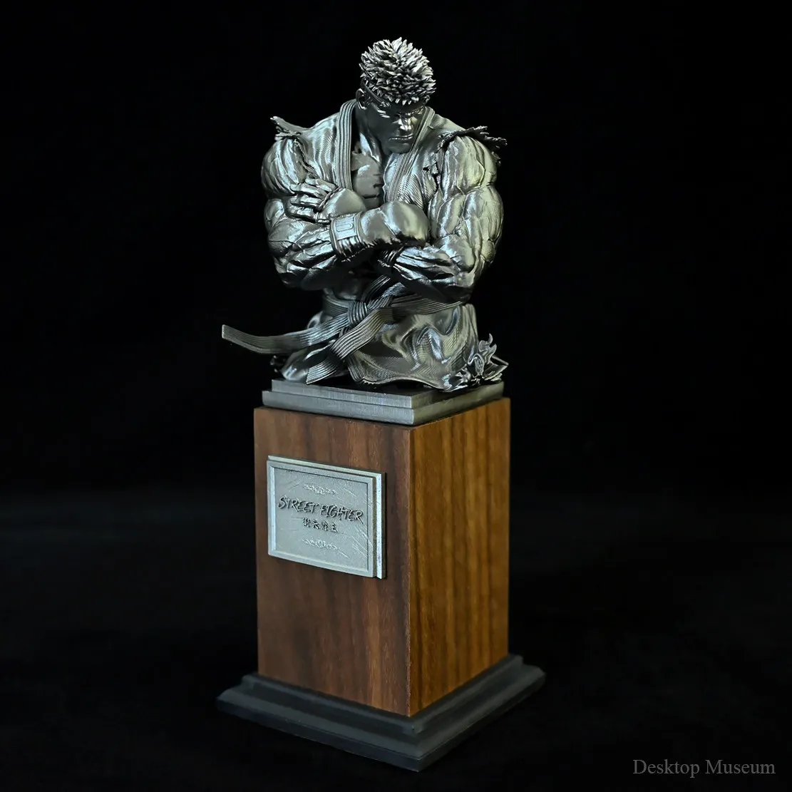 Fighting Master Bust 185mm Handmade Resin Statue Muscular Desk Decor