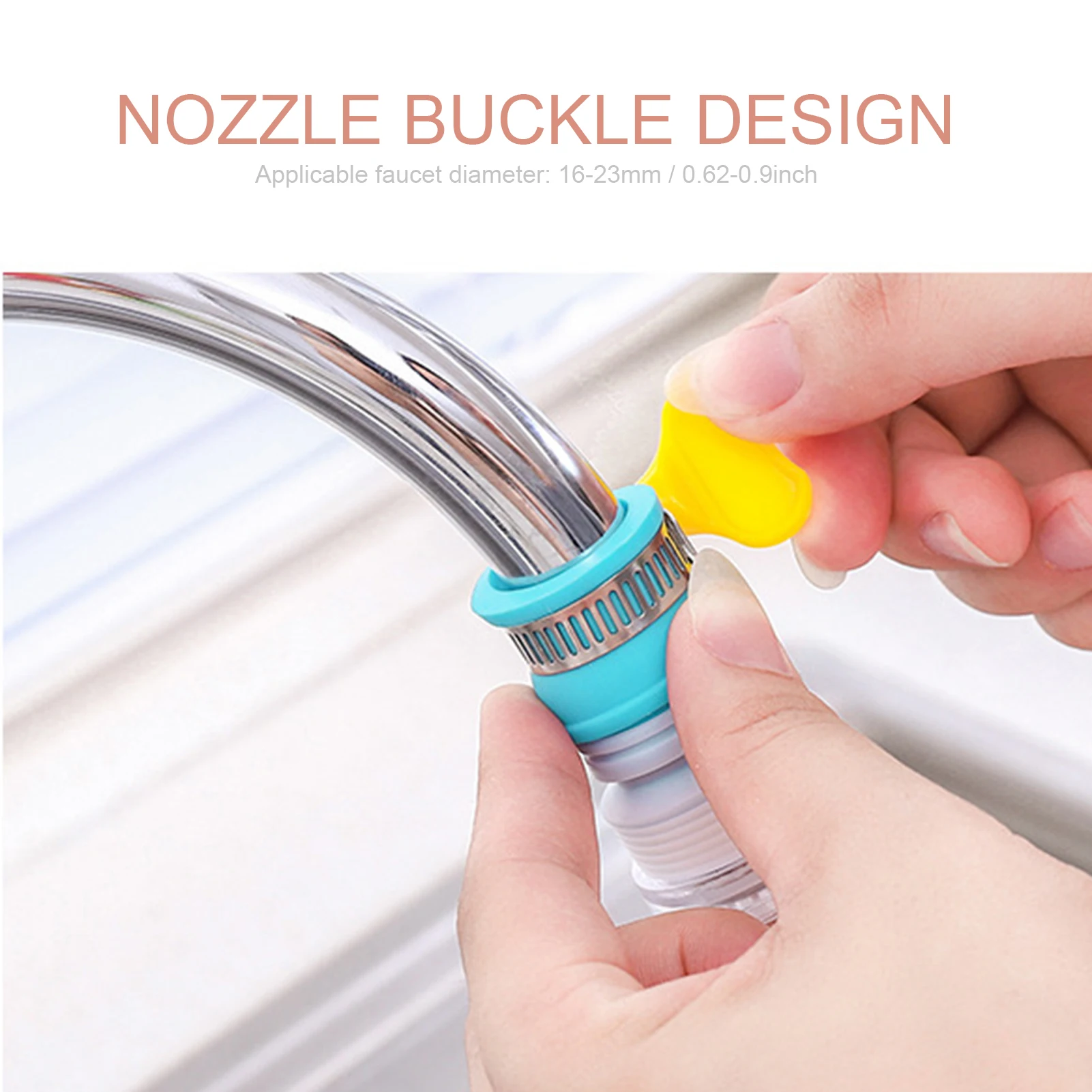 Splash-Proof Kitchen Tap Filter Retractable Tap Head Faucet Nozzle Extender 360-Degree Adjustable Filtration Softener Water Tap