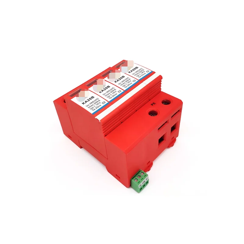 KA20B4 power lightning arrester 380V surge protector 4P lightning arrester 20KA three-phase power lightning arrester D-level