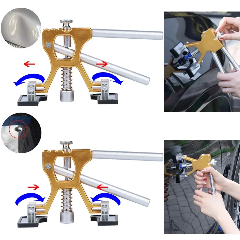 Auto Dellen reparatur werkzeuge Kfz-Karosserie lacklose Delle t Abzieher einstellbare Breite Dellen abzieher Saugnapf Entferner Kit für Anti-Hagel