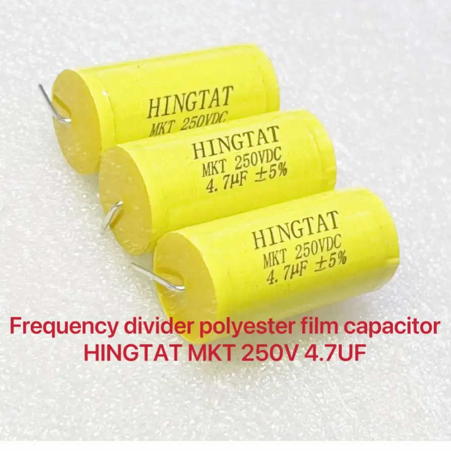 

3PCS/LOT Taiwan HINGTAT MKT 250V 4.7UF 250vdc MKT axial frequency division polyester film capacitor, volume 15*30mm