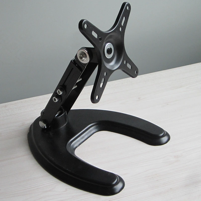 Height Adjustable Computer Monitor Holder 360 Degree Rotation PC Screen Stand Bracket For VESA 50/75/100mm For Working Office