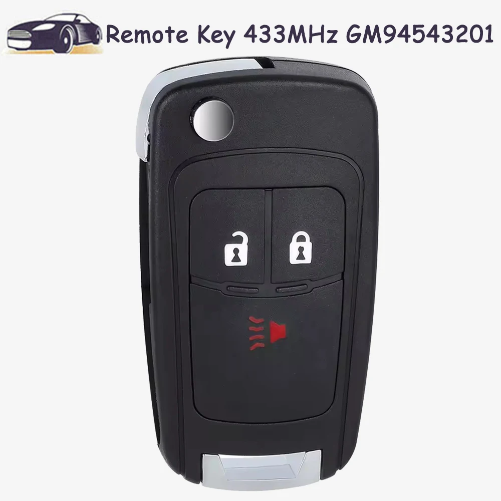 

3-кнопочная OEM-плата, откидной дистанционный автомобильный брелок, чип 433 МГц, 8E для Chevrolet Spark 2013 2014 2015 2016 P/N: 94543201, GM94543201