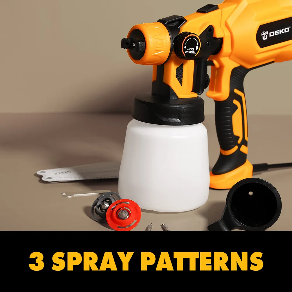 DEKO DKSG SERIES HVLP 800 ML & 3 NOZZLES HIGH POWER ELECTRIC PAINT SPRAYER PAINT GUN PNEUMATIC GUN AIR BRUSH HOME DIY